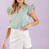 KNOW ME SO WELL WOVEN TOP