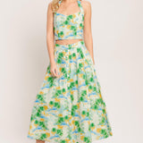 PICTURE PERFECT WOVEN TOP AND SKIRT SET