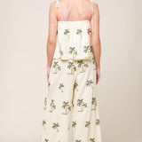 TERRIFIC TIMING IVORY WOVEN TOP AND PANT SET