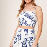 FREE TO DREAM WOVEN TOP AND SKIRT SET