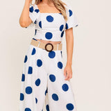 COCONUT KISS  NAVY TOP AND PANT SET