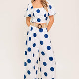 COCONUT KISS  NAVY TOP AND PANT SET
