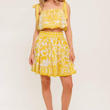 TWIG LIGHT NOIR WOVEN TOP AND SKIRT SET