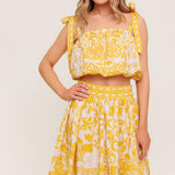 TWIG LIGHT NOIR WOVEN TOP AND SKIRT SET