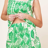 LANE SECRET GARDEN WOVEN TOP AND SHORTS SET