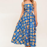 DEWDROP SILENCE WOVEN TOP AND SKIRT SET