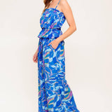 CHERISHED KISS BLUE WOVEN TOP AND PANTS SET