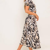NEUTRAL ZONE WOVEN TOP AND SKIRT SET