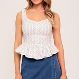 CITRUS FLOW IVORY WOVEN TOP
