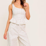 CITRUS FLOW IVORY WOVEN TOP