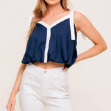 SCENT OF SPRING WOVEN TOP