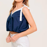 SCENT OF SPRING WOVEN TOP