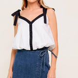 SCENT OF SPRING WOVEN TOP