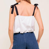 SCENT OF SPRING WOVEN TOP