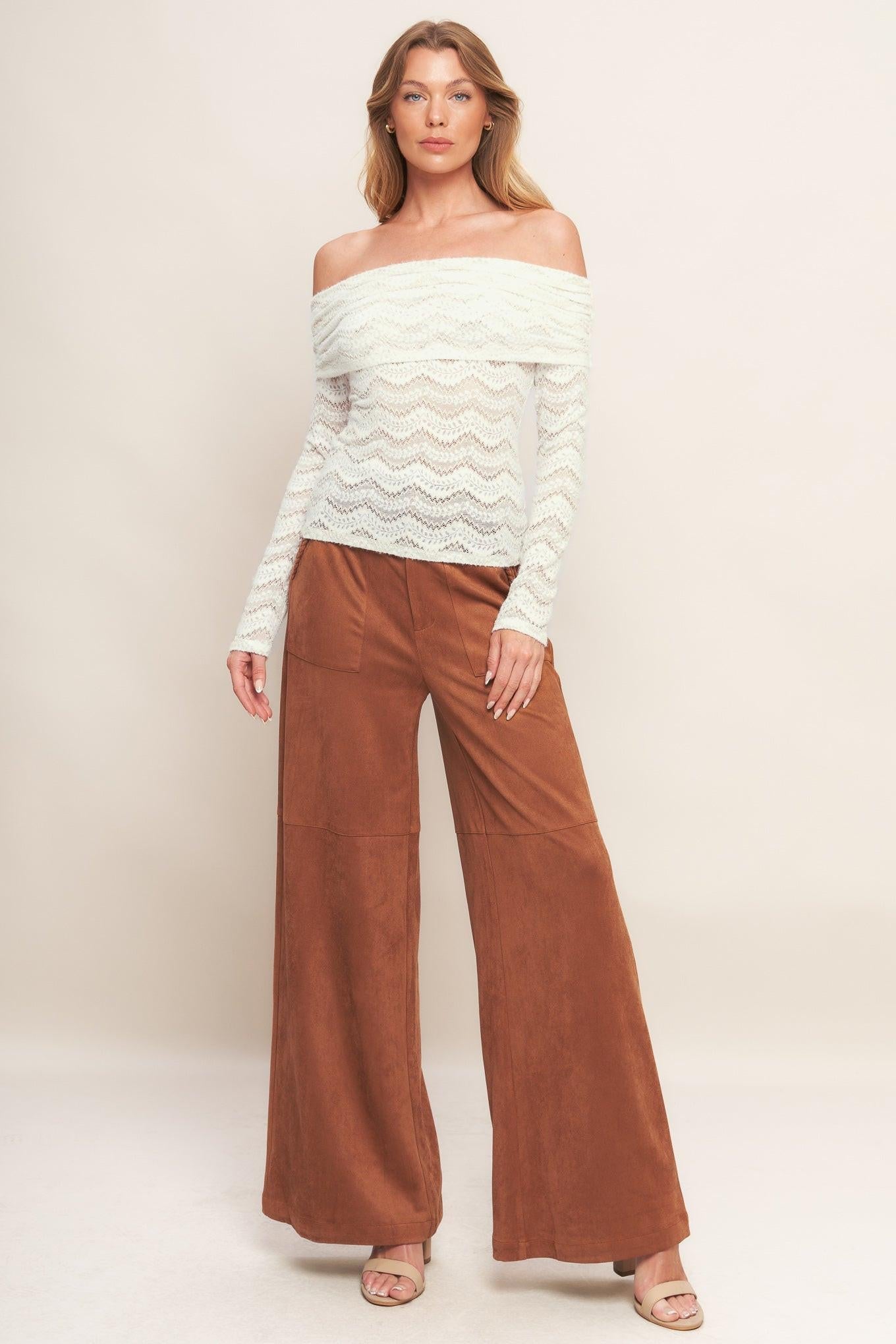 Flying Tomato Angelic Sweetie Cream Woven Top