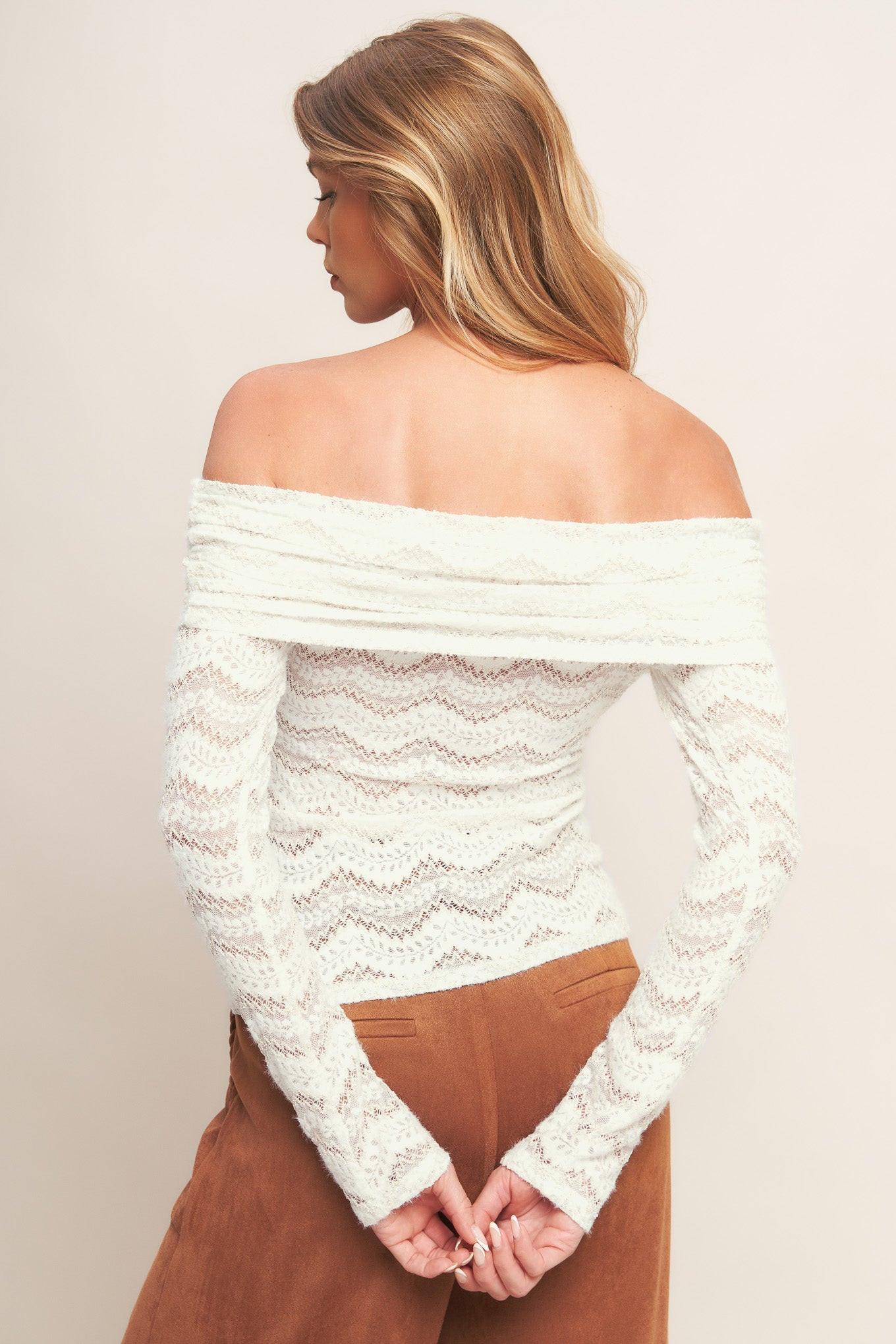 Flying Tomato Angelic Sweetie Cream Woven Top