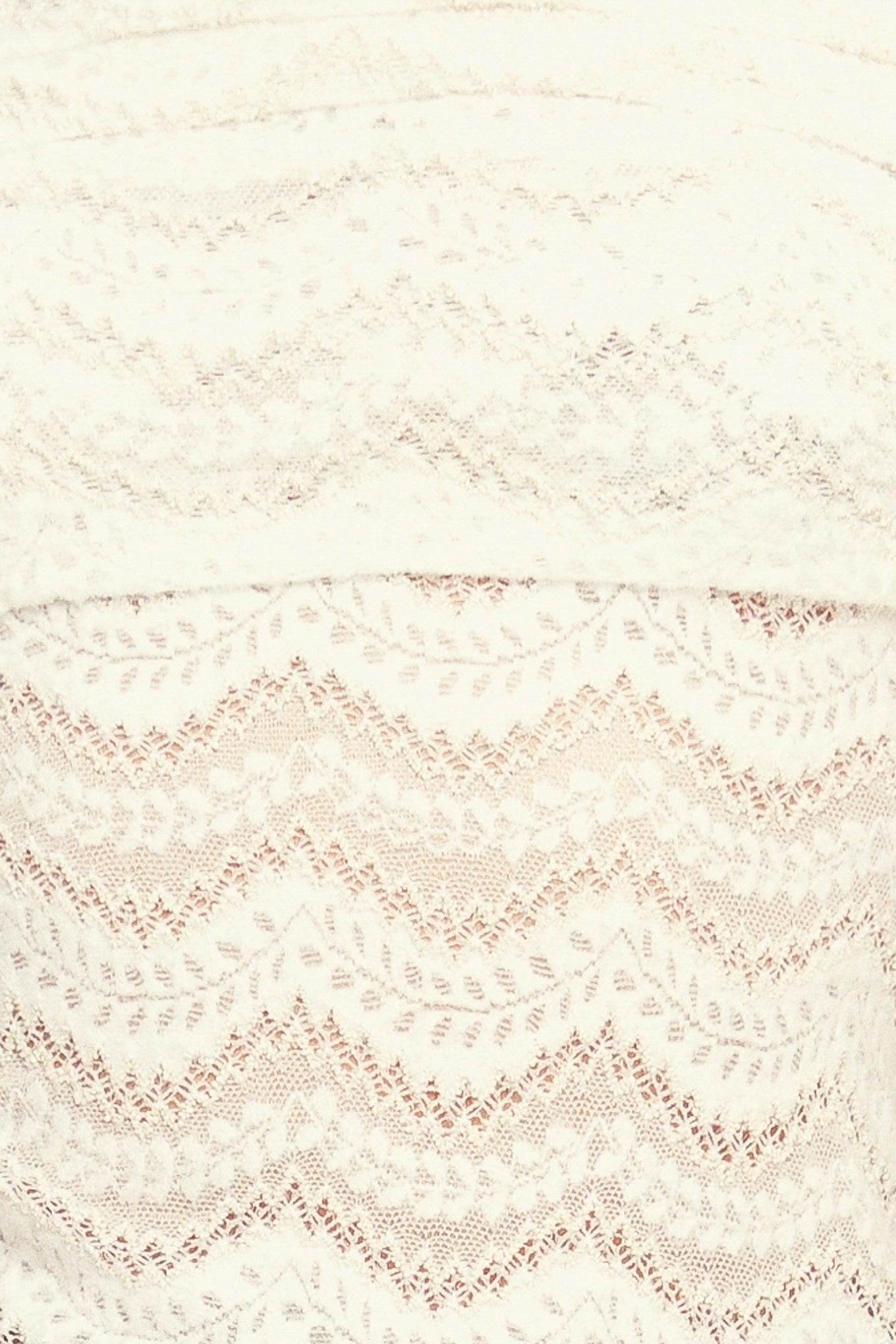 Fabric detail of Flying Tomato Angelic Sweetie Cream Woven Top