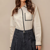 MONO EDGE WOVEN TOP