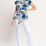 LOVE GROWS HERE WOVEN TOP