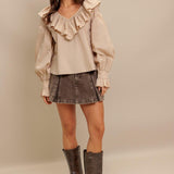 COUTURE CODE WOVEN TOP