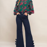 POETIC GARDEN WOVEN TOP