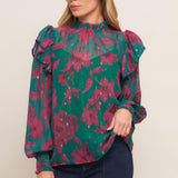 POETIC GARDEN WOVEN TOP