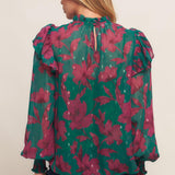 POETIC GARDEN WOVEN TOP