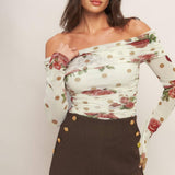CREAM & BLOOM DELIGHT POWER MESH TOP