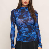 ILLUMINATED PETAL POWER MESH TOP