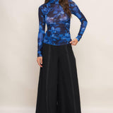 ILLUMINATED PETAL POWER MESH TOP