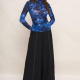 ILLUMINATED PETAL POWER MESH TOP