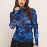 ILLUMINATED PETAL POWER MESH TOP