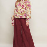 PARISIAN ROSE DREAM WOVEN TOP