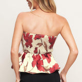 HOLIDAY BLOSSOM WOVEN TOP