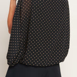 MIDNIGHT DOT CHIC WOVEN TOP