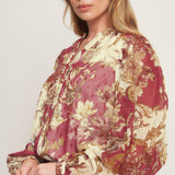 CHATEAU FLORAL WOVEN TOP