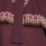AZTEC CHERRY WOVEN TOP