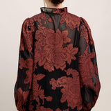 JUST DARK ENOUGH TO FEEL SPECIAL WOVEN TOP
