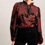 JUST DARK ENOUGH TO FEEL SPECIAL WOVEN TOP