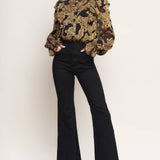 SHADOW GLINT WOVEN TOP