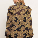 SHADOW GLINT WOVEN TOP