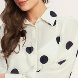 PLAYFUL CONFIDENCE WOVEN TOP