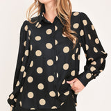 URBAN CIRCLES WOVEN TOP