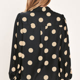 URBAN CIRCLES WOVEN TOP