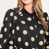 URBAN CIRCLES WOVEN TOP