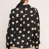 URBAN CIRCLES WOVEN TOP