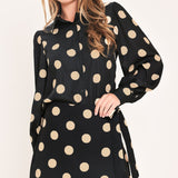 URBAN CIRCLES WOVEN TOP