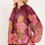 FLORA ROMANTICA WOVEN TOP