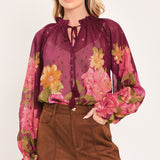 FLORA ROMANTICA WOVEN TOP