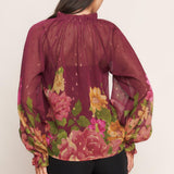 FLORA ROMANTICA WOVEN TOP